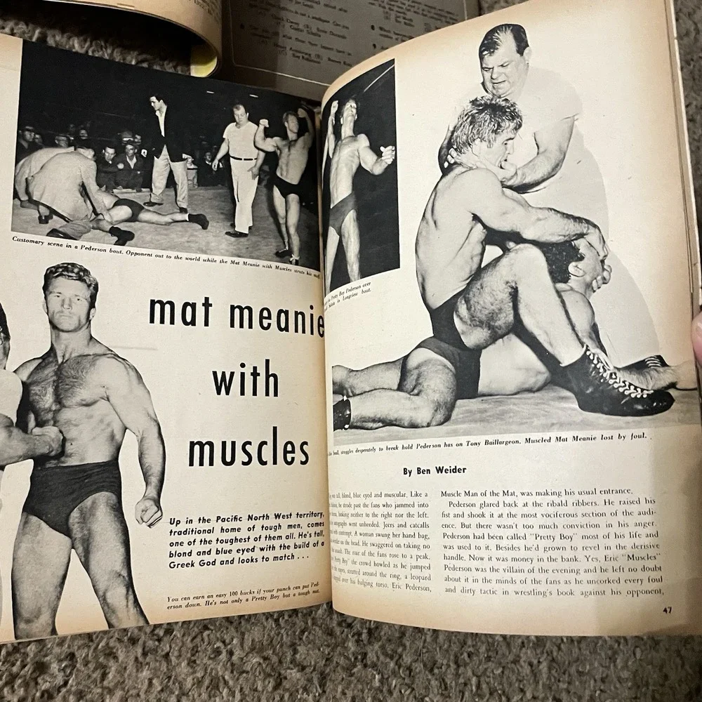 Vintage 1954 Boxing And Wrestling Magazine Lot May September Joe Miceli